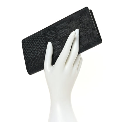 Louis Vuitton Damier Graphite 3D Brazza Wallet Black Grey 2 of 9