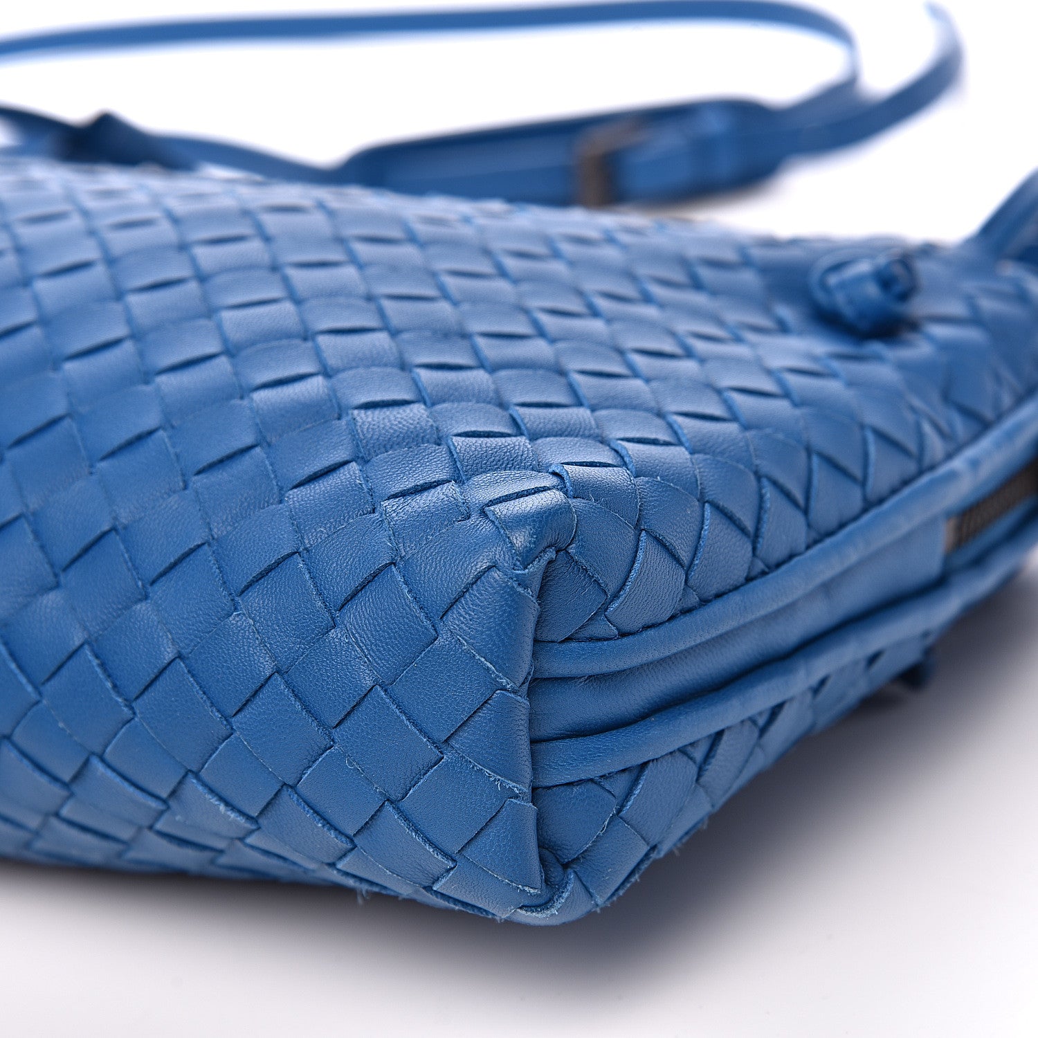 Bottega Veneta Nappa Intrecciato Nodini Crossbody Messenger Blue 9 of 9