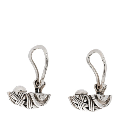 John Hardy Sterling Silver Bamboo Hoop Clip On Earrings 3 of 5