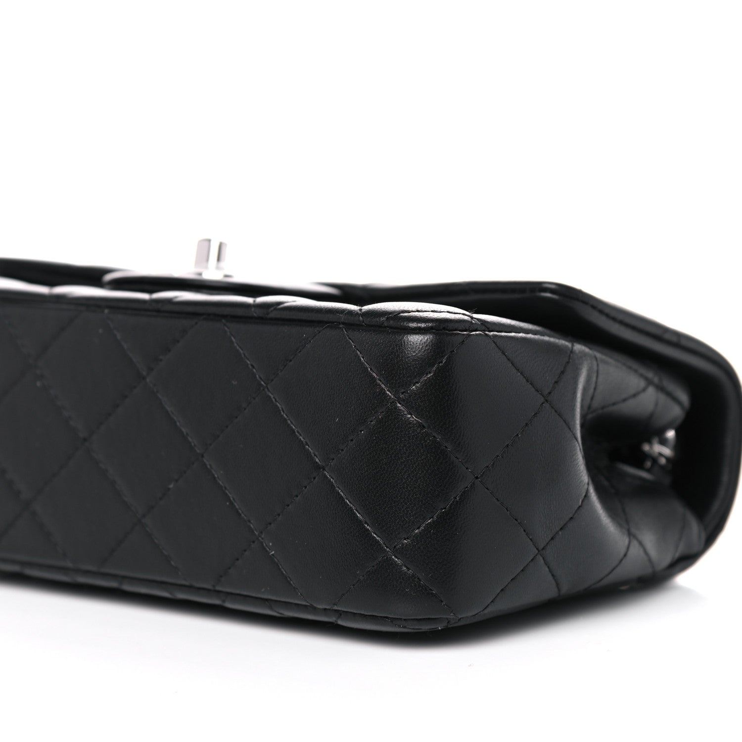 Chanel Lambskin Quilted Mini Rectangular Flap Black 9 of 13