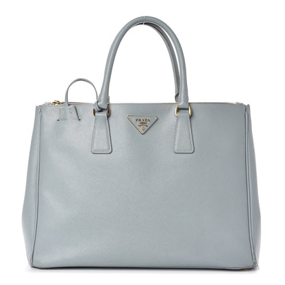 Prada Saffiano Medium Galleria Double Zip Tote Lago 1 of 17