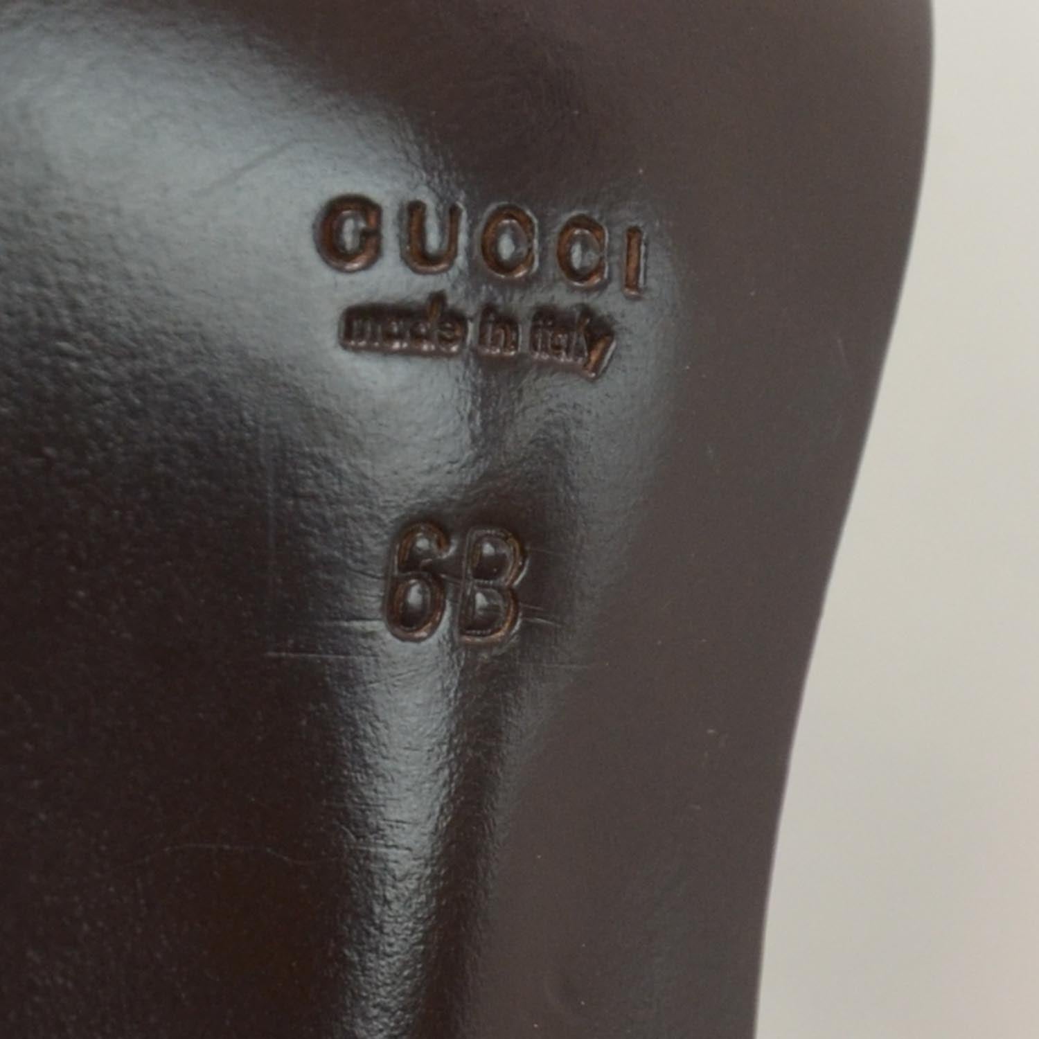 Gucci GG Monogram Mid Heel Slides 6B 6 of 7