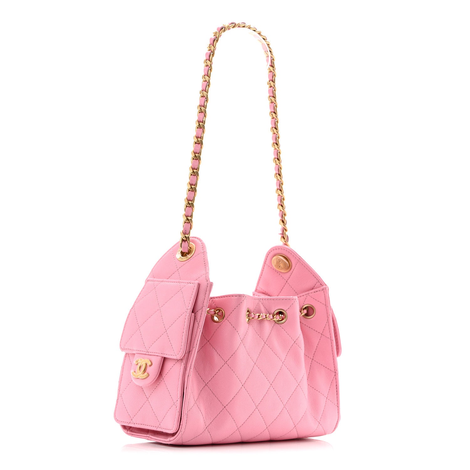 Chanel Caviar Quilted Mini Chanel 25 Handbag Pink 3 of 11