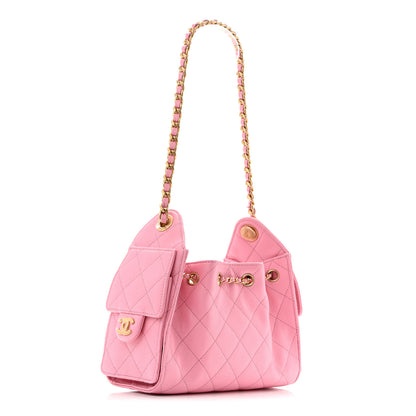 Chanel Caviar Quilted Mini Chanel 25 Handbag Pink 3 of 11