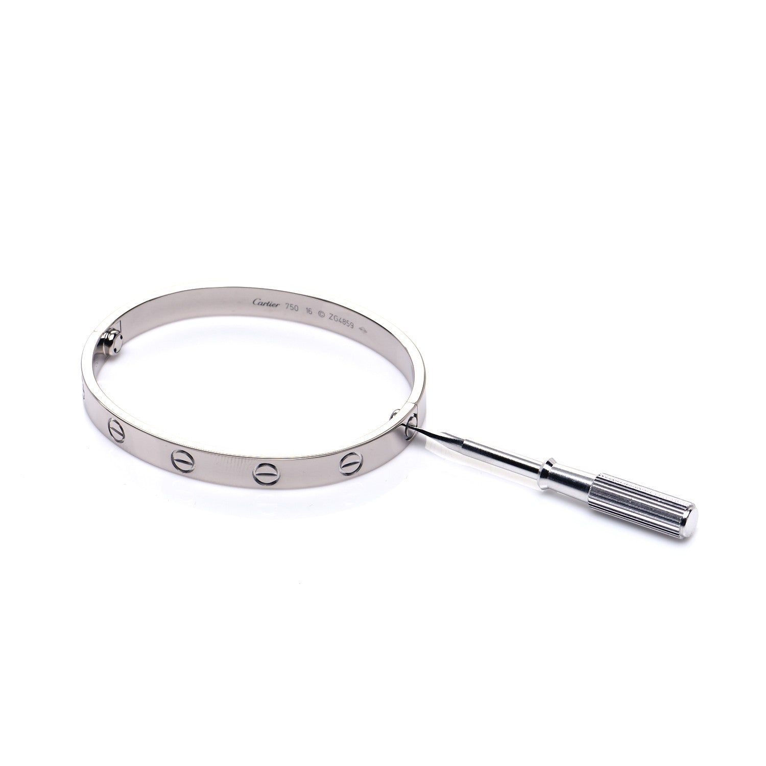 Cartier 18K White Gold LOVE Bracelet 16 5 of 5