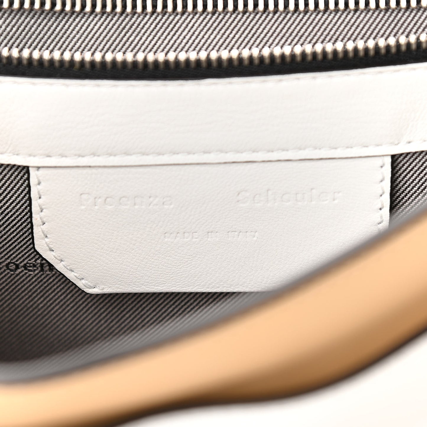 Lambskin Snakeskin Embossed Tiny PS1 Satchel Black Sand