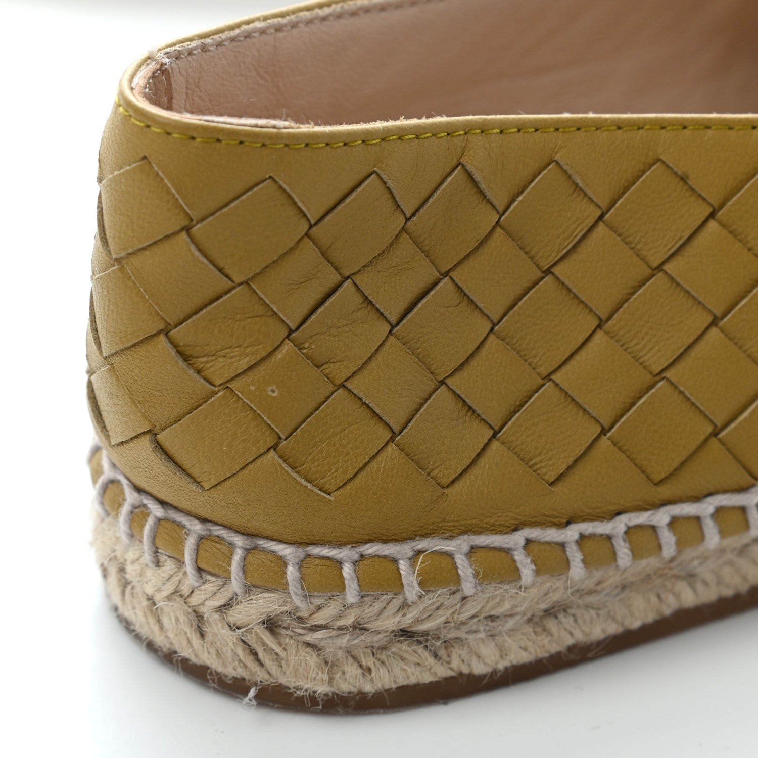 Bottega Veneta Nappa Intrecciato Slip On Espadrille 37 Yellow 11 of 12