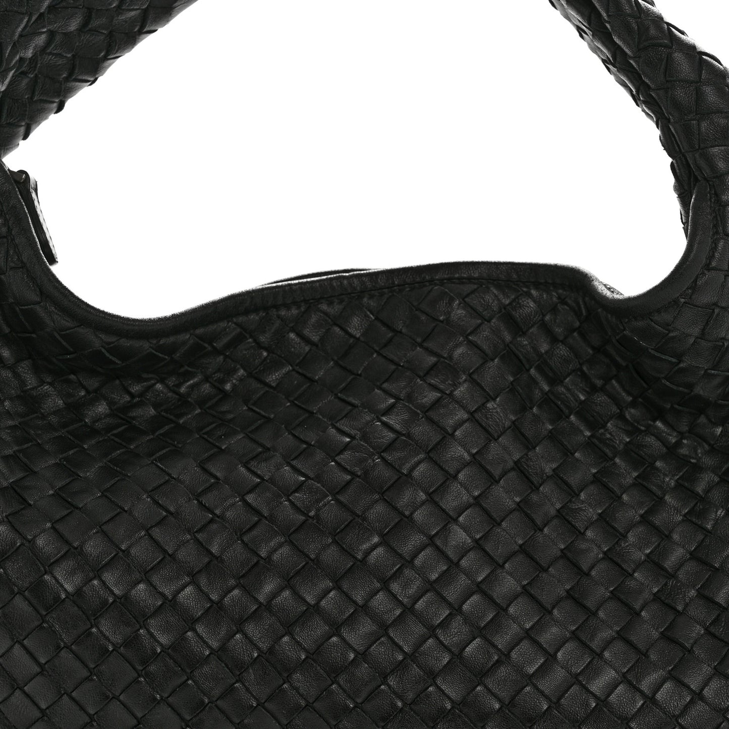 Nappa Intrecciato Large Veneta Hobo Black