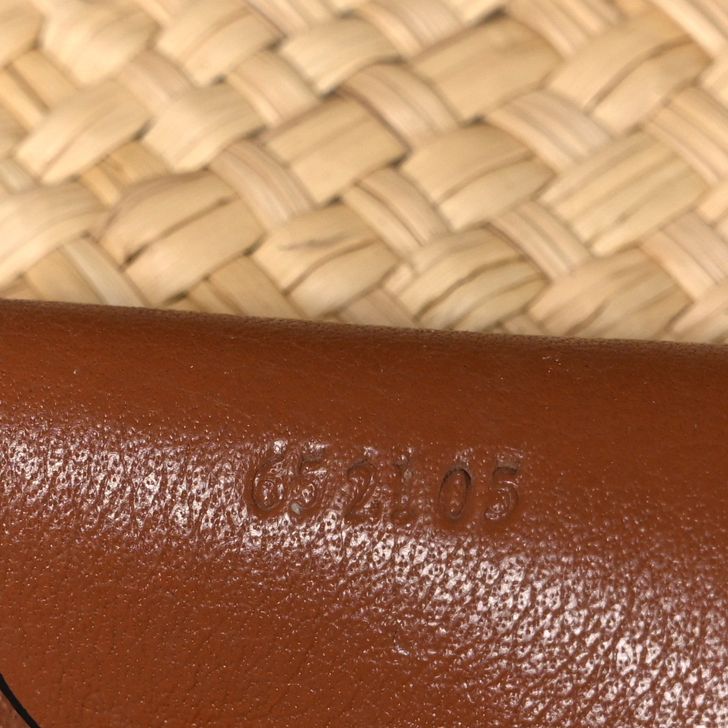 Loewe Calfskin Raffia Medium Anagram Basket Tote Bag Natural Tan 6 of 9