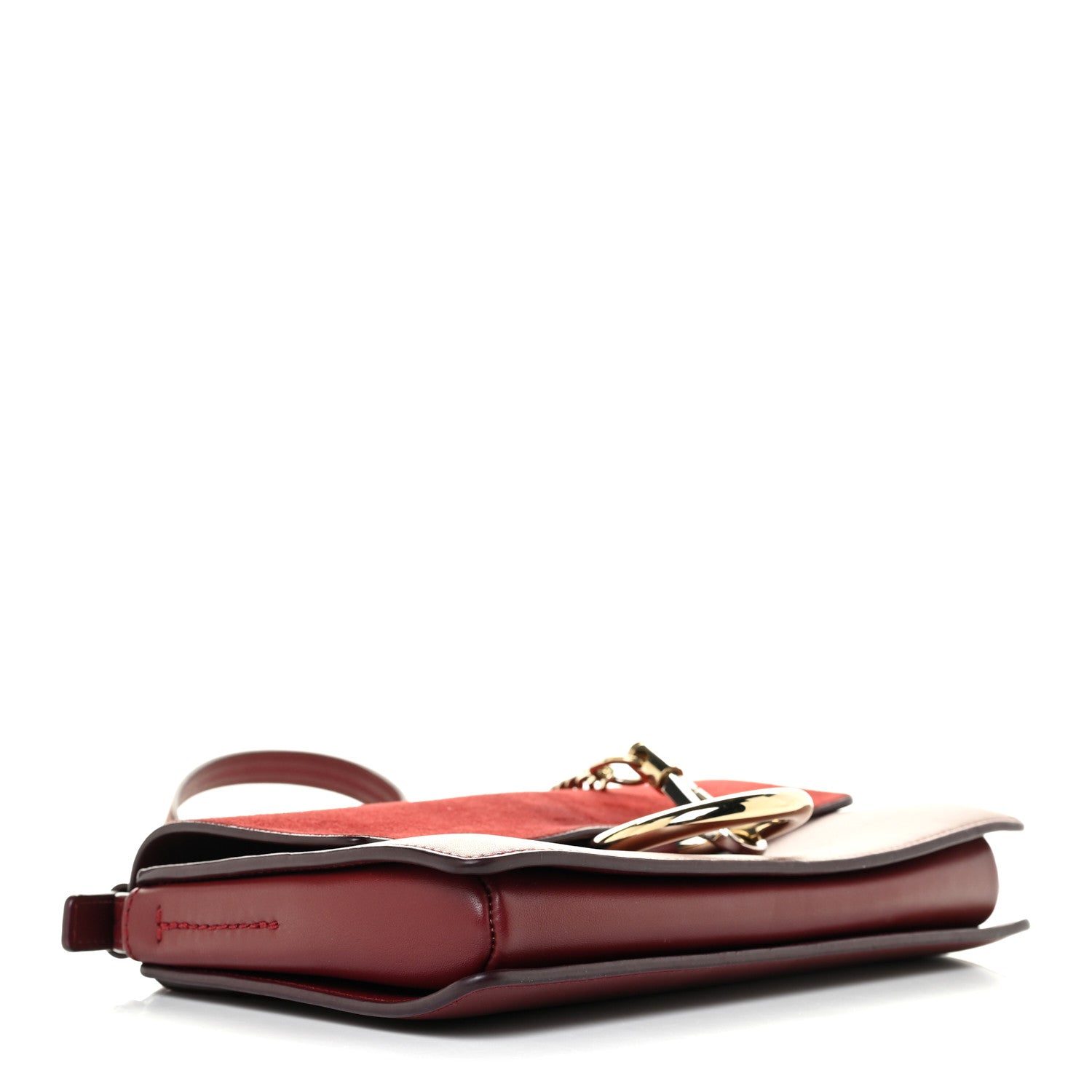 Chloe Suede Calfskin Small Faye Shoulder Bag Plum Purple 4 of 15