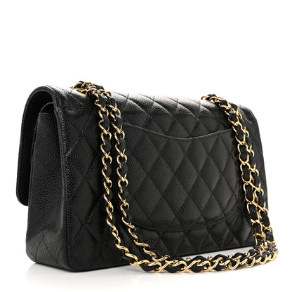 Chanel Caviar Quilted Medium Double Flap Black 3 of 13