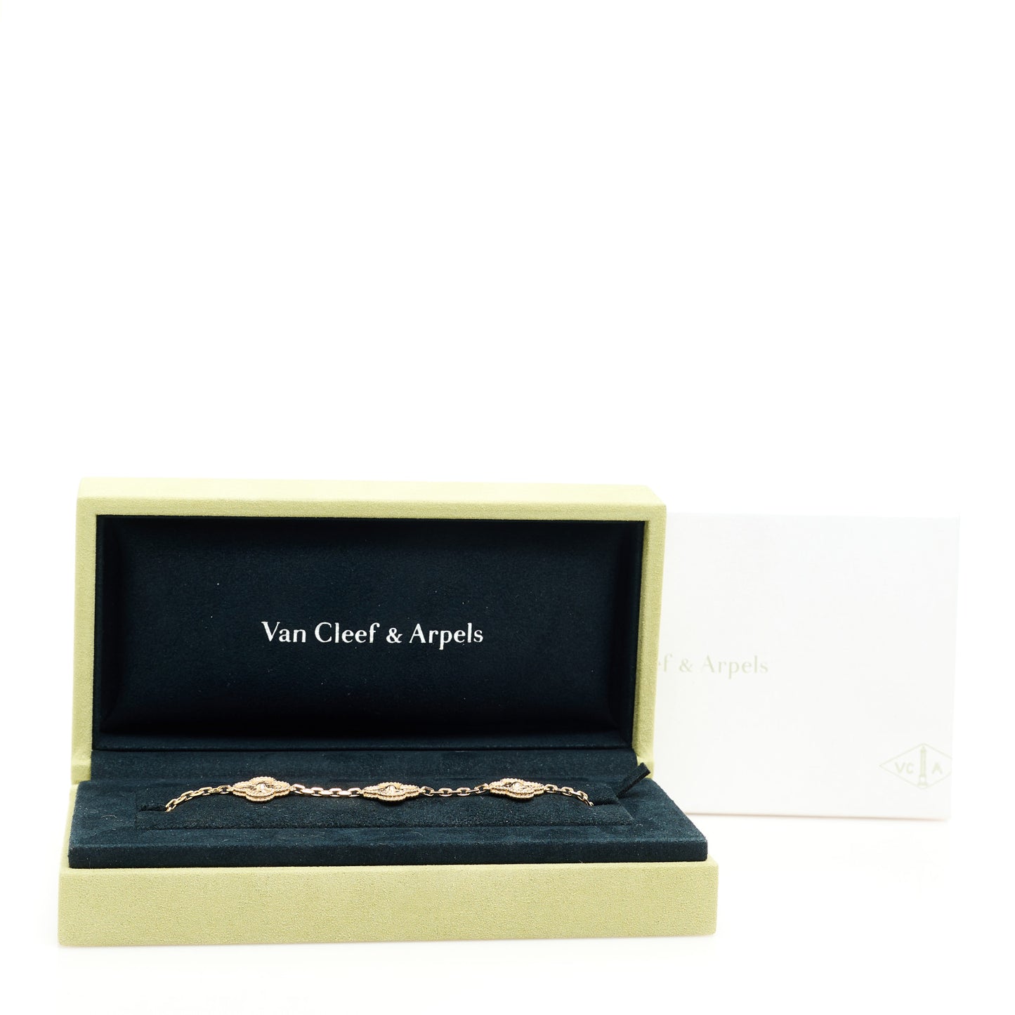 18K Yellow Gold 5 Motifs Vintage Alhambra Bracelet