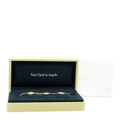 Van Cleef & Arpels 18K Yellow Gold 5 Motifs Vintage Alhambra Bracelet 4 of 4