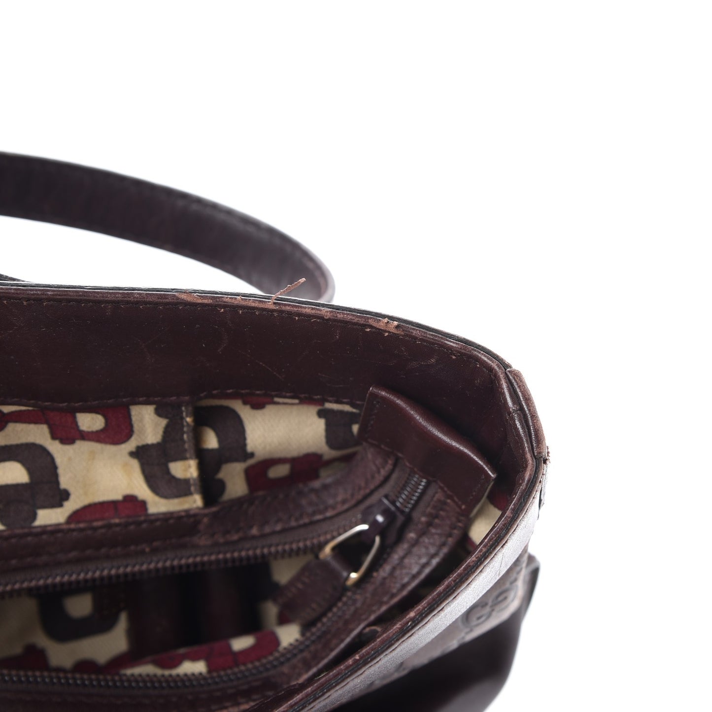 Guccissima Large Punch Tote Chocolate Brown