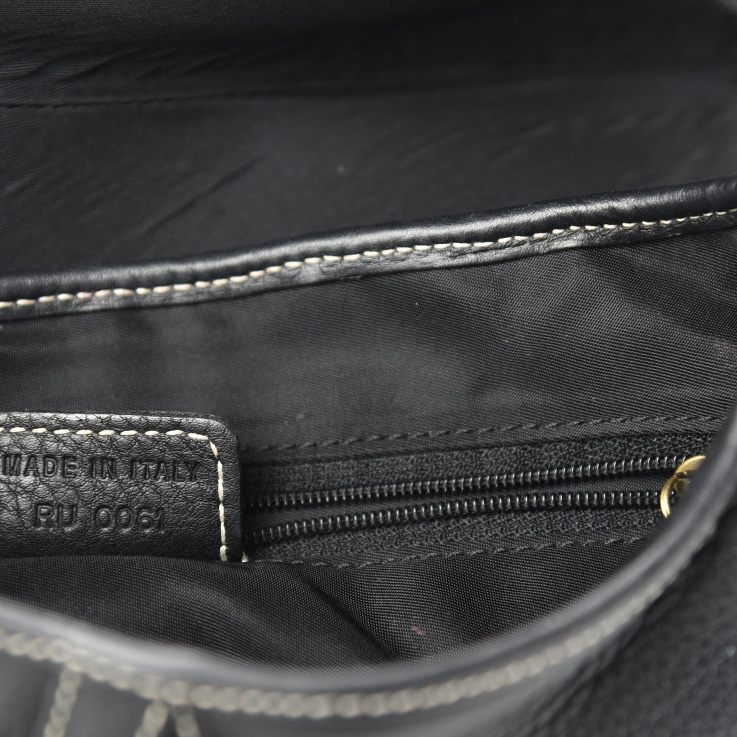 Calfskin Double Saddle Bag Black