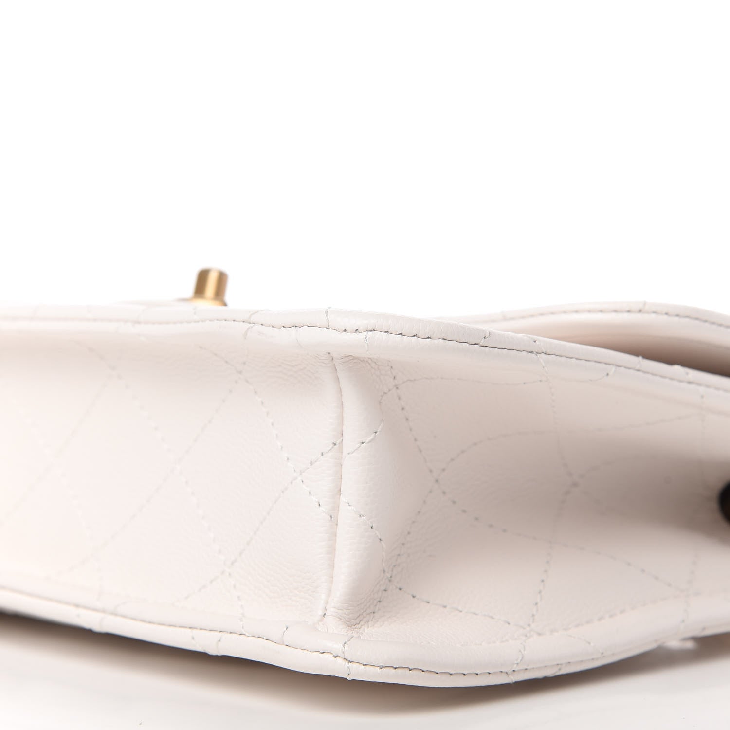 Chanel Caviar Quilted Medium Sweet Classic Flap White 7 of 11