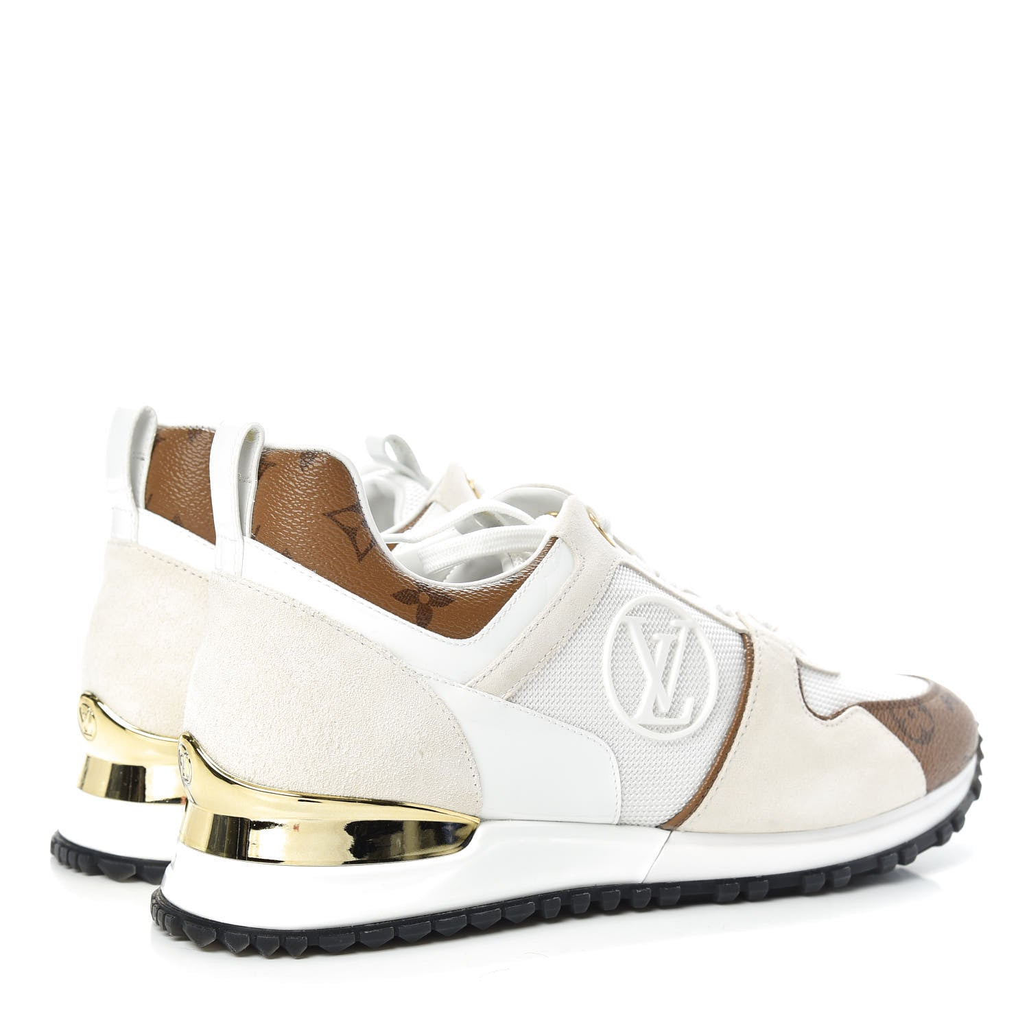 Louis Vuitton Calfskin Monogram Run Away Sneakers 39.5 White 4 of 9