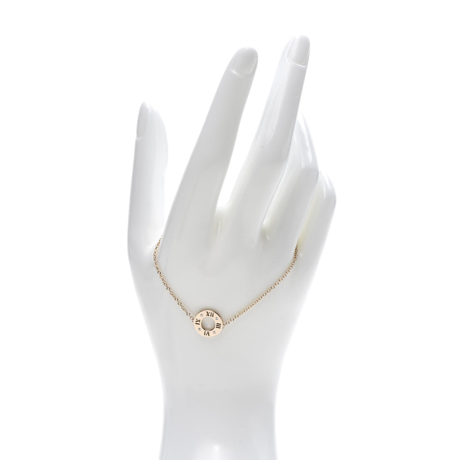 Tiffany 18K Rose Gold Diamond Atlas Pierced Bracelet 2 of 9