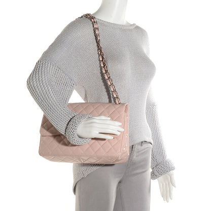 Chanel Patent Jumbo Double Flap Light Pink 2 of 9
