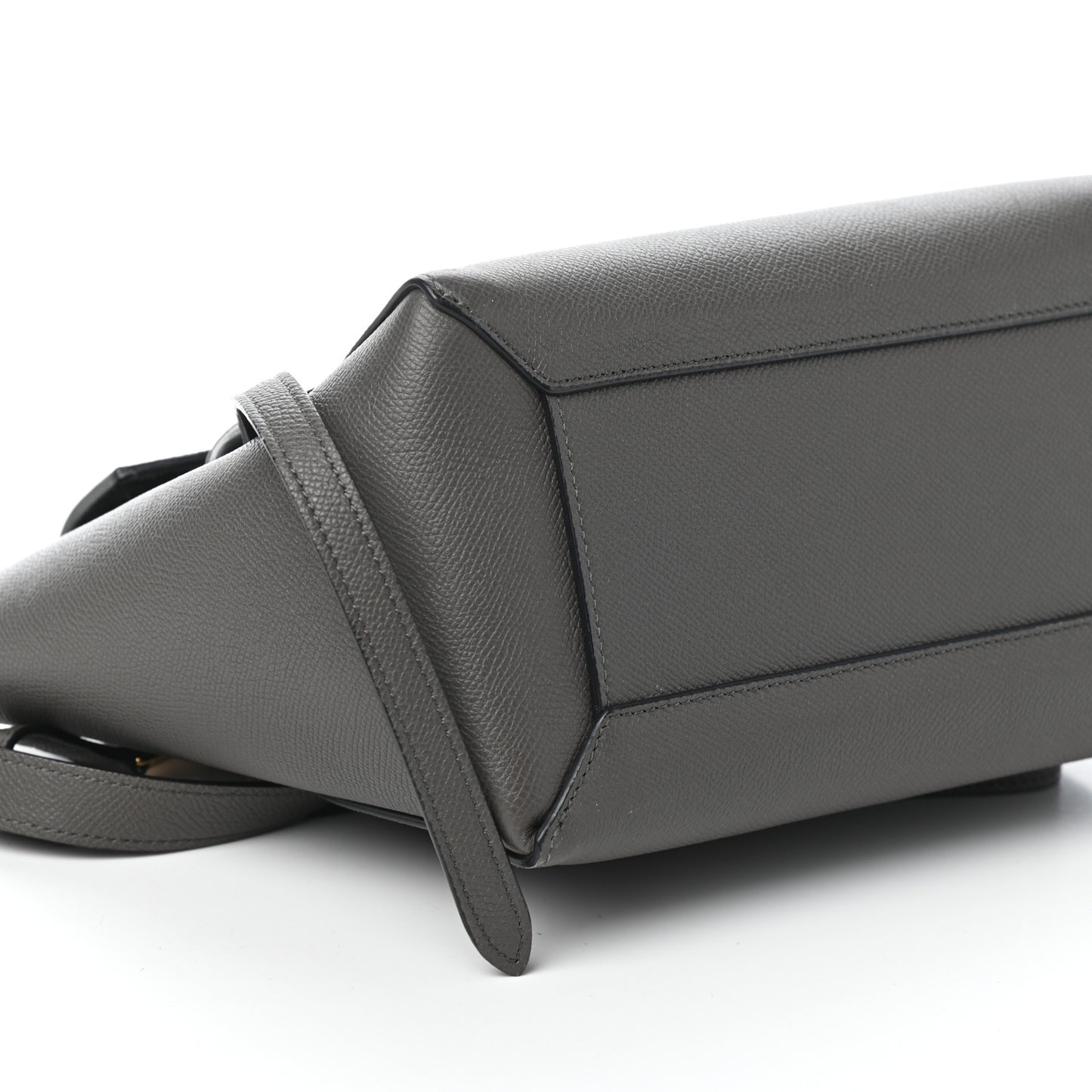 Grained Calfskin Micro Belt Bag Grey