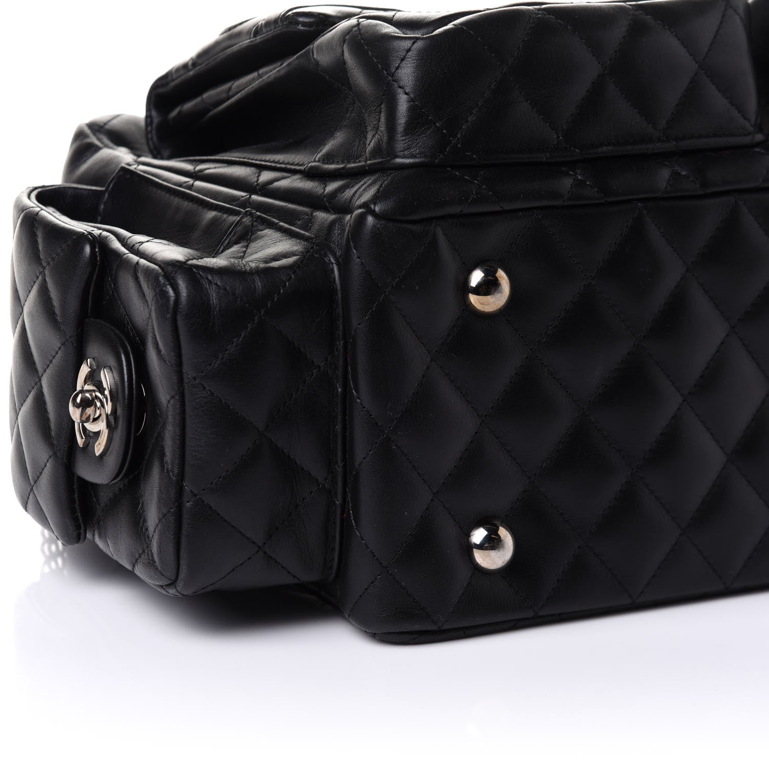 Chanel Calfskin Quilted Large Cambon Multipocket Reporter Black 9 of 10