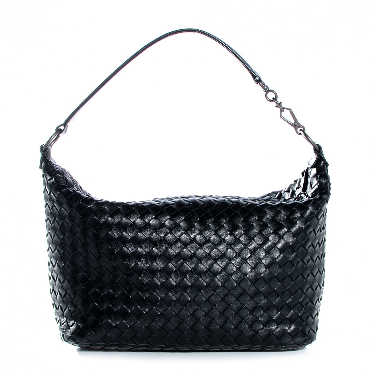 Bottega Veneta Nappa Intrecciato Small Shoulder Bag Nero Black 1 of 8