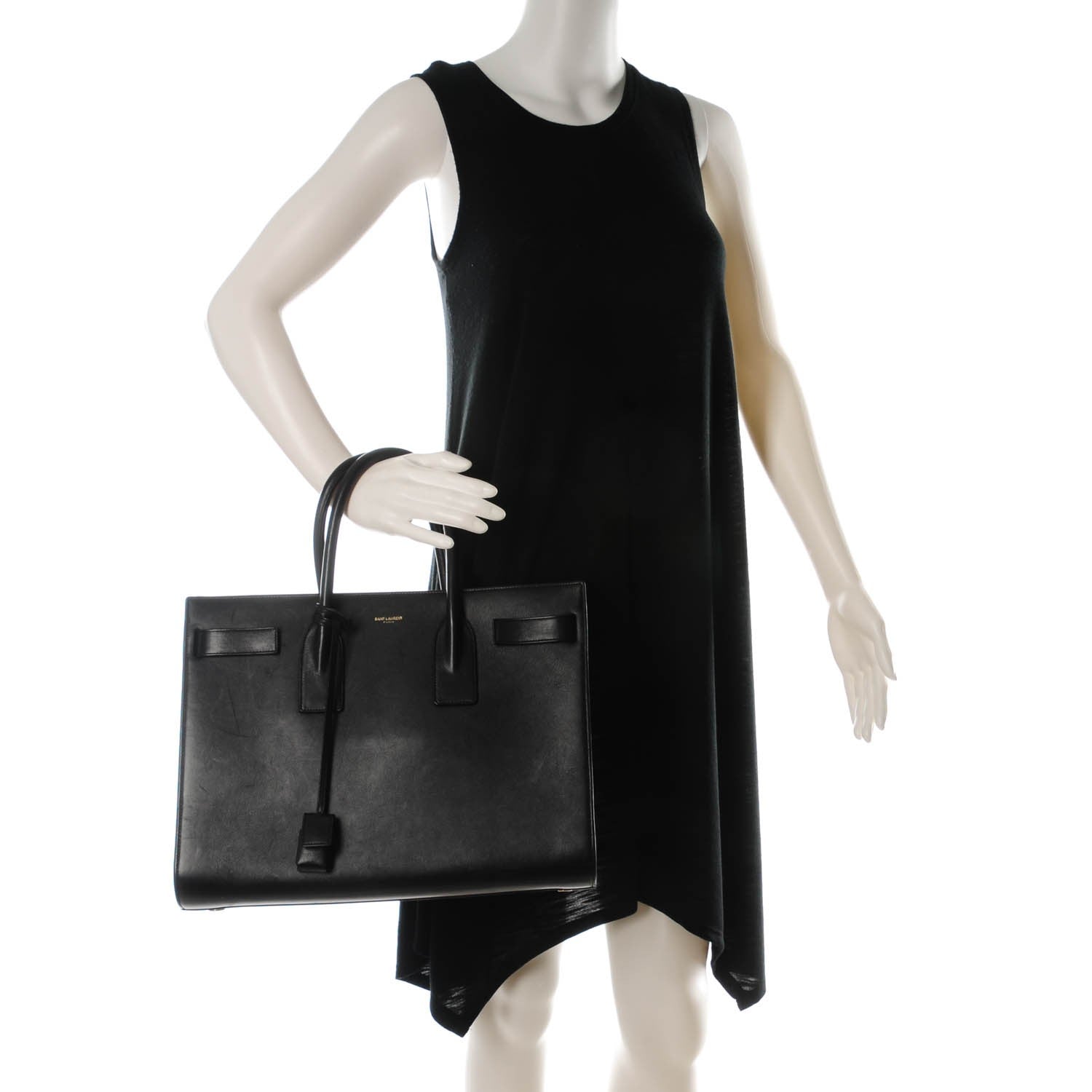 Saint Laurent Calfskin Large Sac De Jour Carryall Black 2 of 7