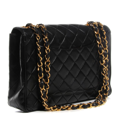 Chanel Lambskin Quilted Jumbo Flap Black 3 of 10