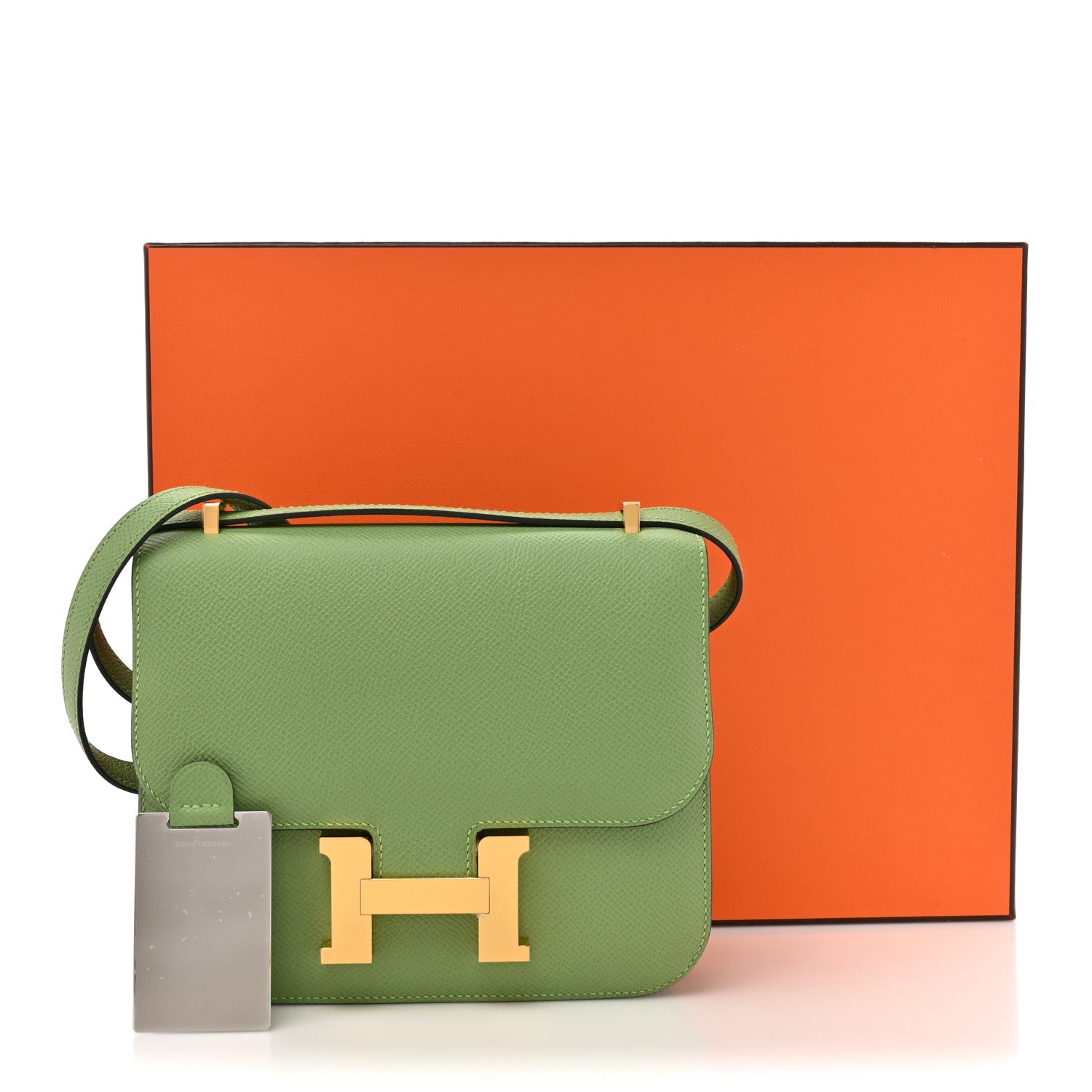 Hermes Epsom Constance 18 Vert Criquet 12 of 12