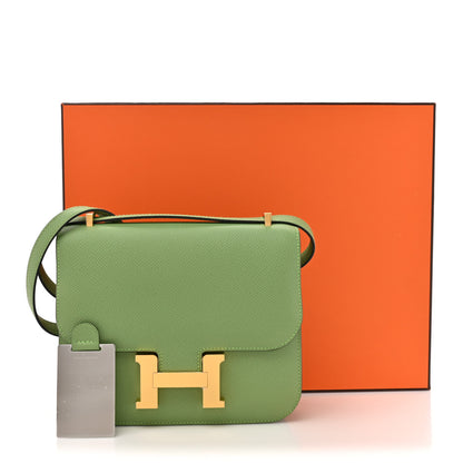 Hermes Epsom Constance 18 Vert Criquet 12 of 12