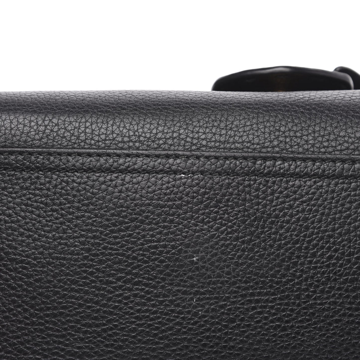 Calfskin Small GG Marmont Top Handle Bag Black