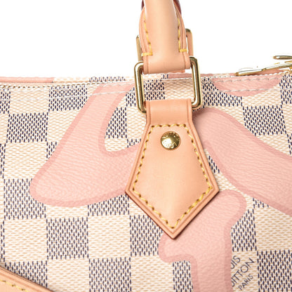 Louis Vuitton Damier Azur Tahitienne Speedy Bandouliere 30 Rose Ballerine 13 of 13