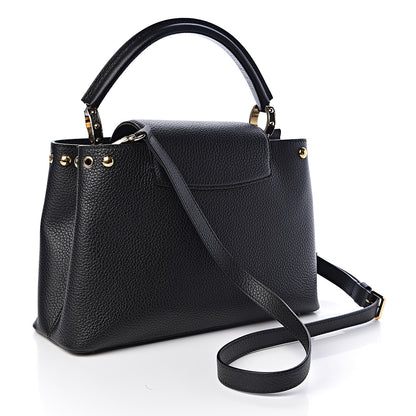 Louis Vuitton Taurillon Studded Capucines PM Black 4 of 11
