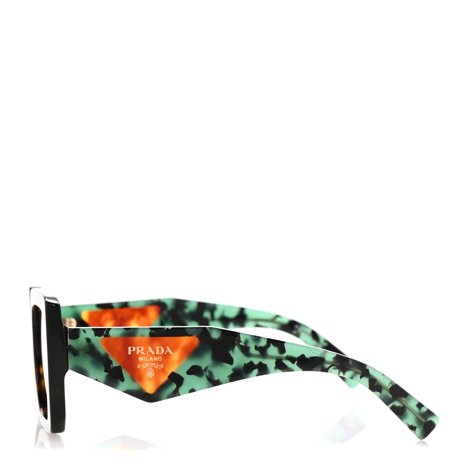 Prada Acetate Symbole Sunglasses SPR 23Y Red Tortoise 3 of 8
