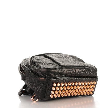 Alexander Wang Pebbled Lambskin Dumbo Backpack Black Rose Gold Hardware 4 of 7