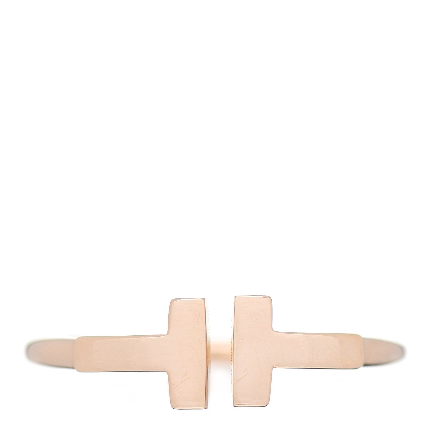 Tiffany 18K Rose Gold T Wire Ring 53 6.25 1 of 4