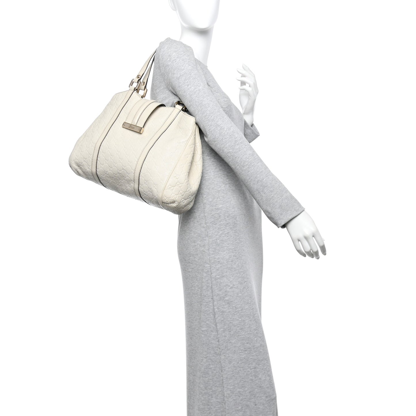 Guccissima Large New Ladies Hobo Off White