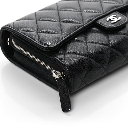 Chanel Caviar Quilted Phone Holder Wallet on Removable Chain Black 13 of 15