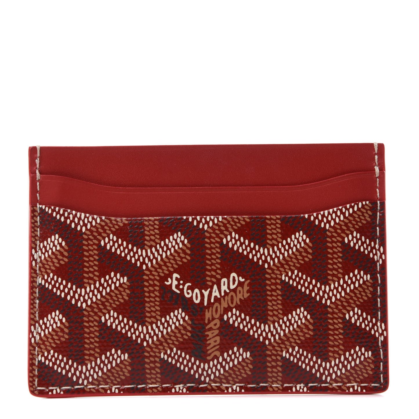 Goyardine Saint Sulpice Card Holder Red