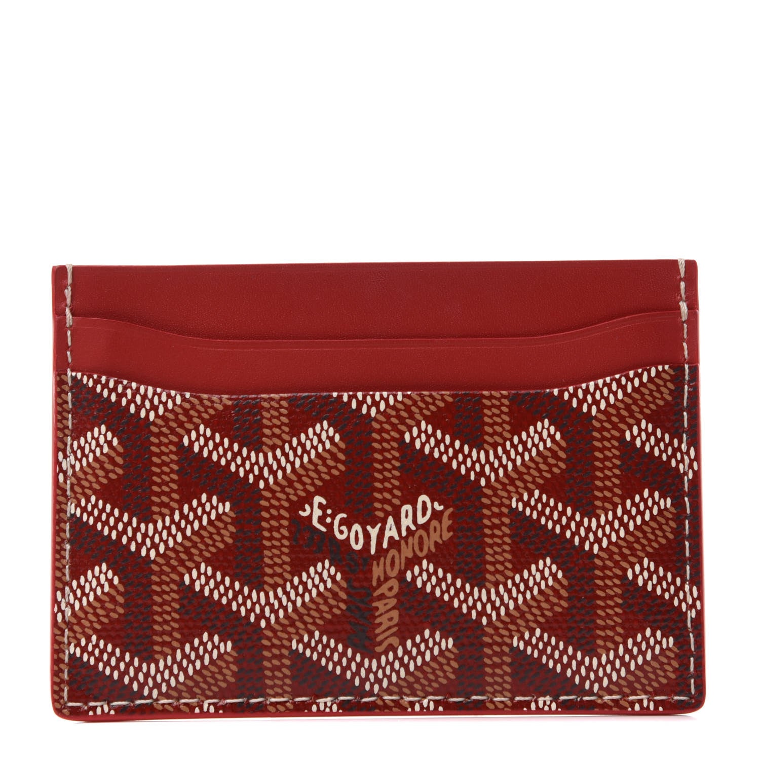 Goyard Goyardine Saint Sulpice Card Holder Red 1 of 6