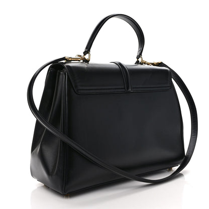 Celine Satinated Calfskin Medium 16 Top Handle Bag Black 3 of 11