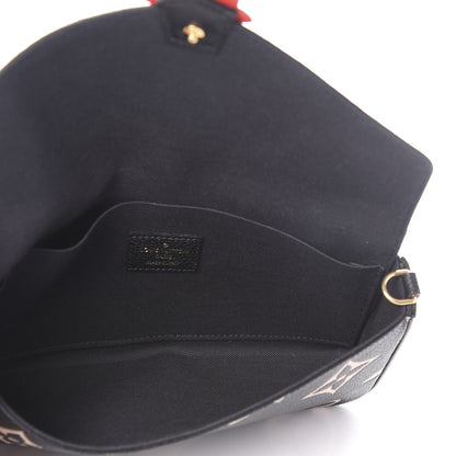 Louis Vuitton Empreinte Monogram Giant Crafty Pochette Felicie Black Creme 4 of 9