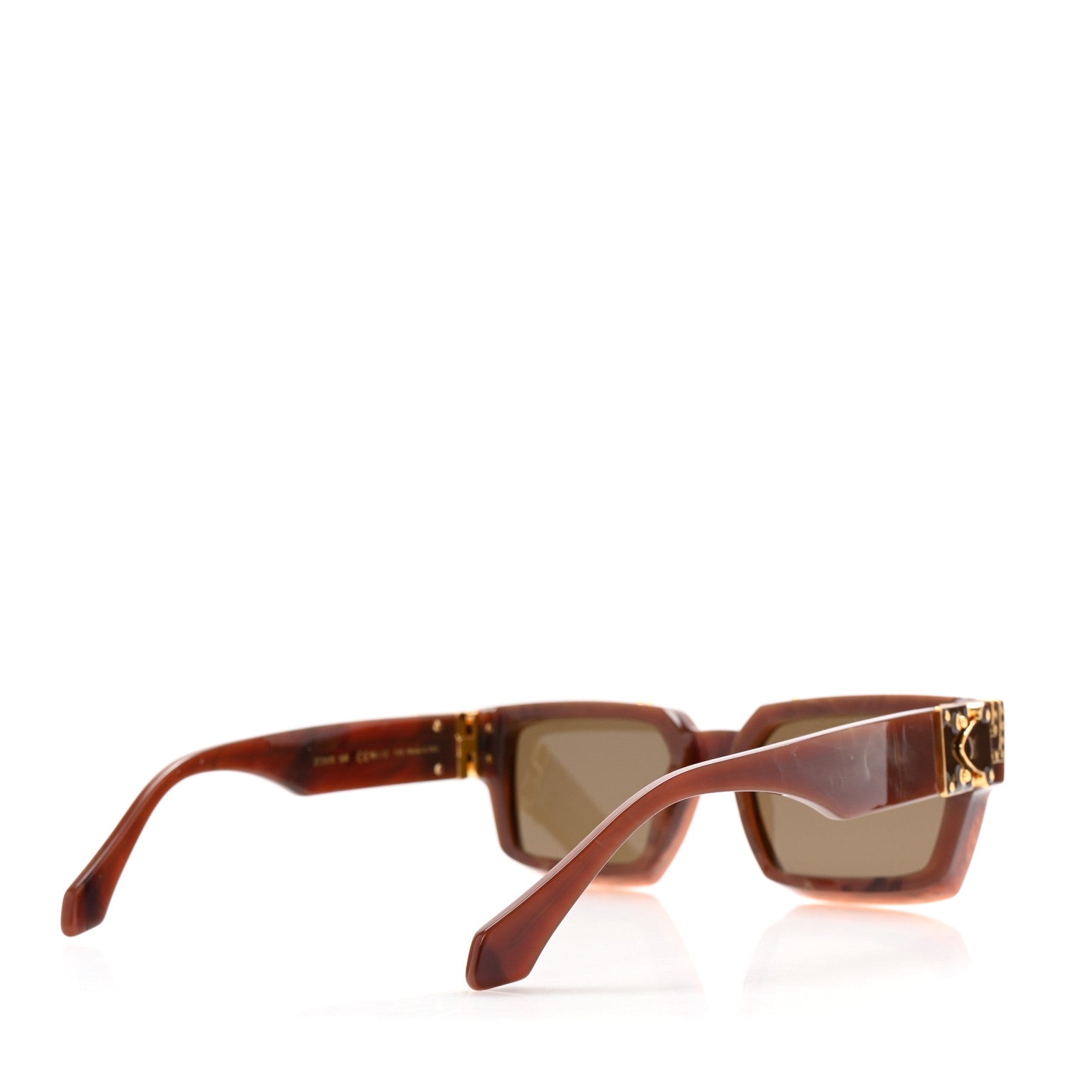 Louis Vuitton Acetate Metal 1.1 Millionaires Sunglasses Z1337W Brown 4 of 8