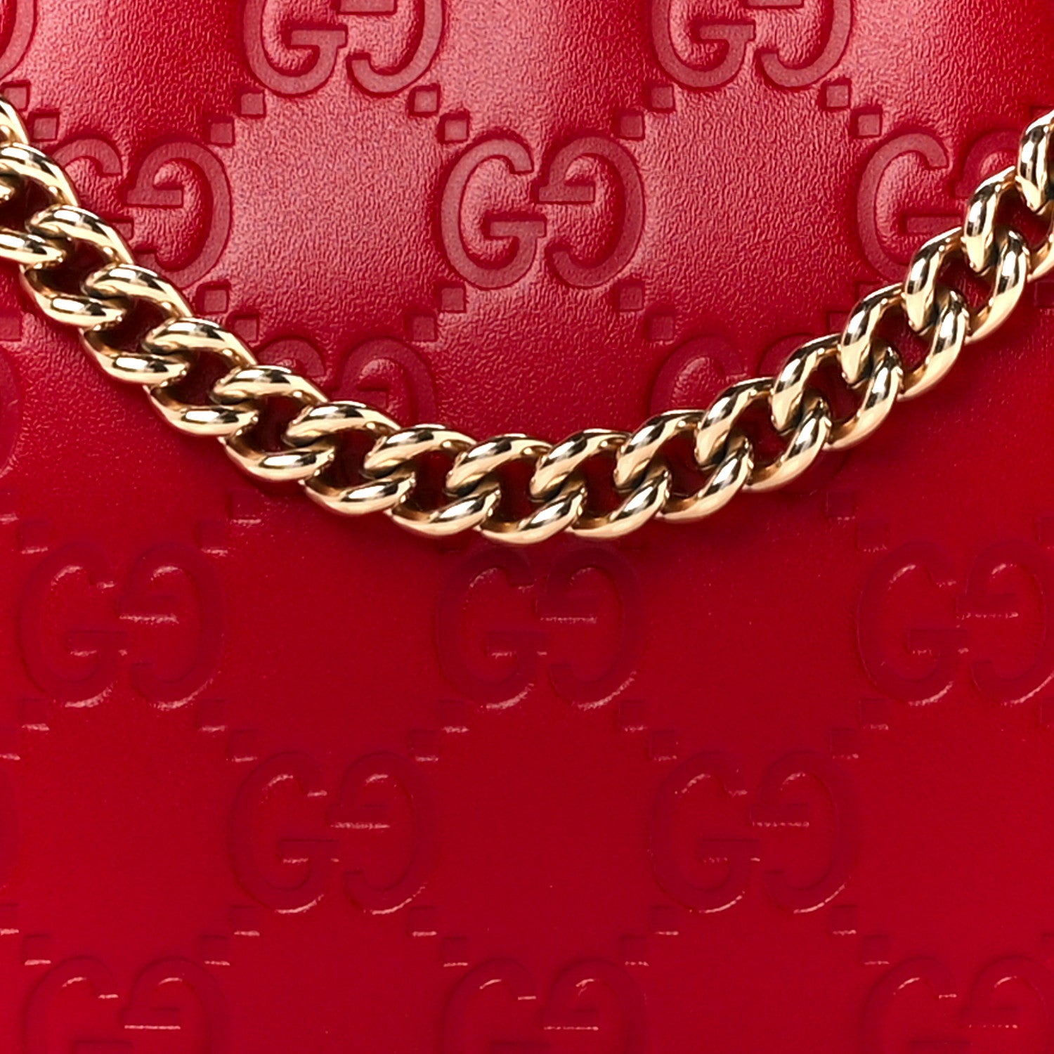 Gucci Guccissima Signature Wrist Wallet Hibiscus Red 8 of 12