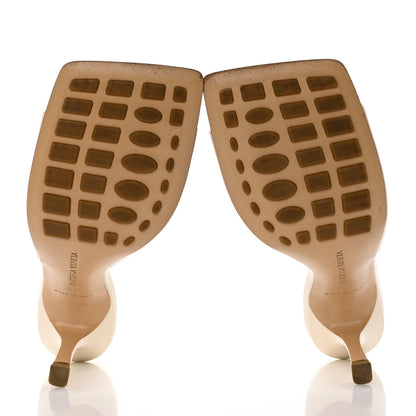 Bottega Veneta Lambskin Stretch Mule Sandals 38 Off White 5 of 8