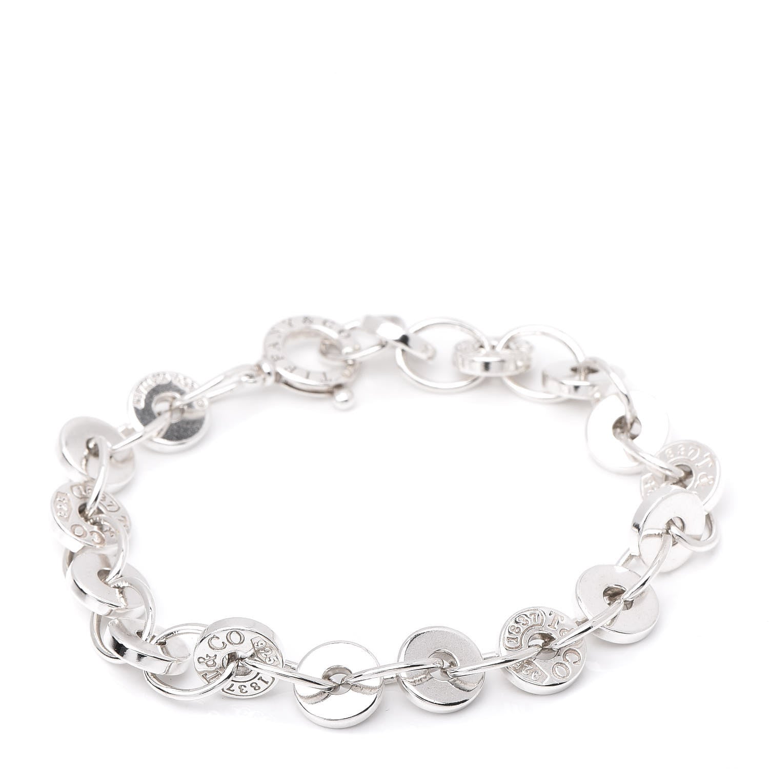 Tiffany Sterling Silver 1837 Circle Bracelet 1 of 5