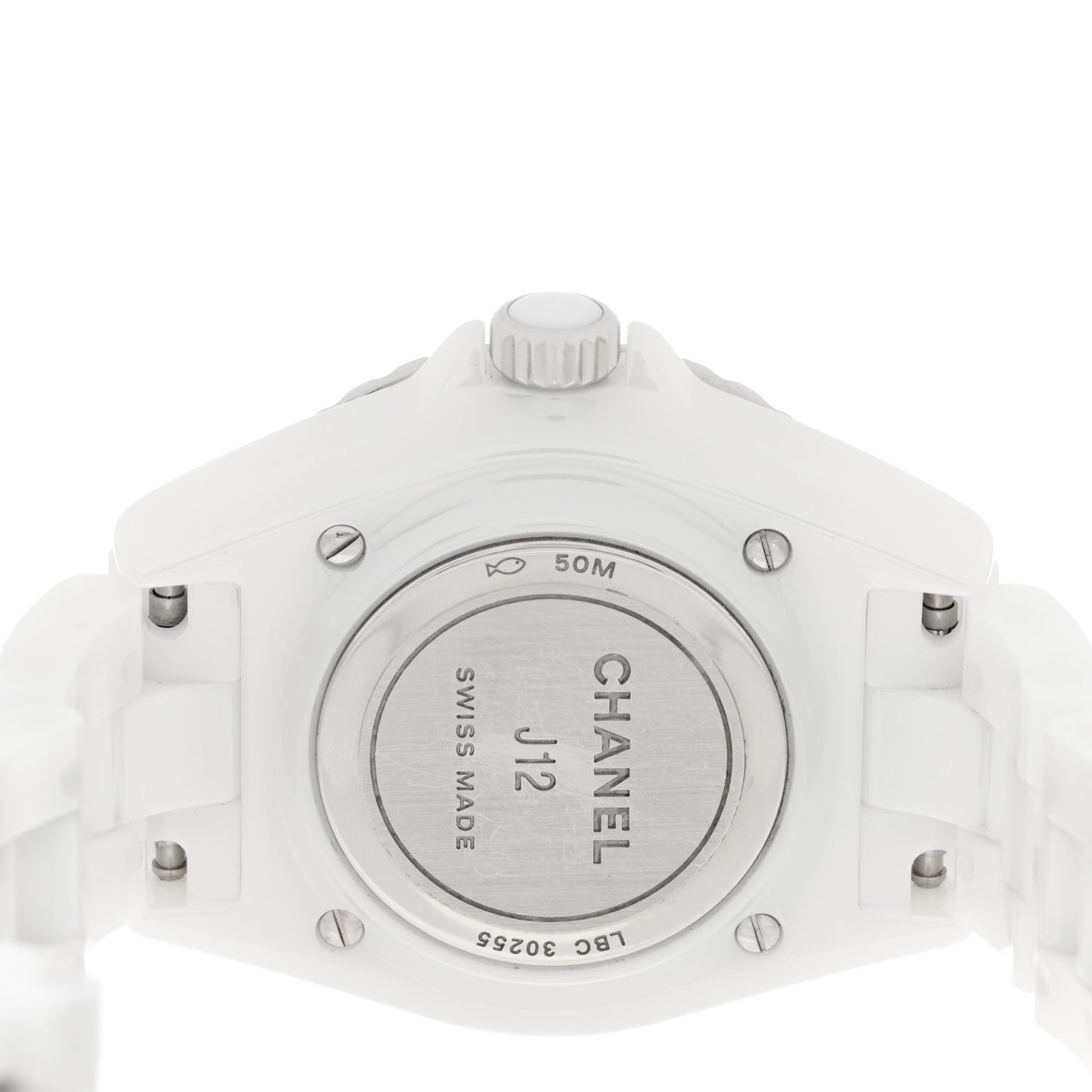 Stainless Steel Ceramic Diamond Bezel 33mm J12 Quartz Watch White