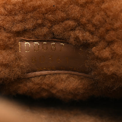 Prada Shearling Metal Triangle Logo Driving Loafer 36.5 Brown 9 of 9