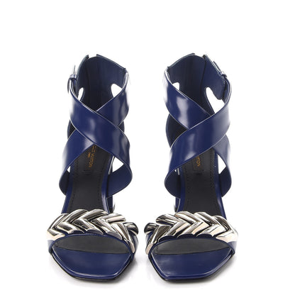Louis Vuitton Calfskin Westbound Sandal 36.5 Blue Nuit 2 of 9