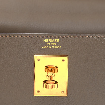 Hermes Evercolor Kelly Retourne 28 Etain 6 of 10